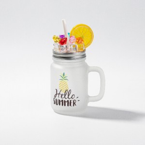 Стъклена чаша-буркан - Ice and Lemon